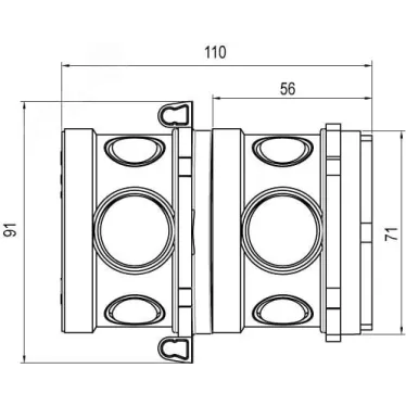 Коробка универсальная установочная для заливки в бетон 90Х71 h110