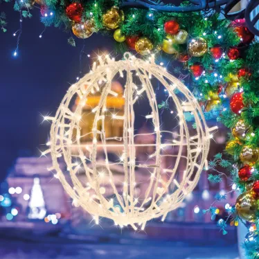 Шар светодиодный 230V, диаметр 120 см, 600 светодиодов,эффект мерцания, цвет теплый белый | 501-629 | NEON-NIGHT