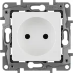 ETIKA Розетка без заземления белая