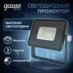 Прожектор светодиодный LED Qplus 10W IP65 6500K | 613511310 | Gauss