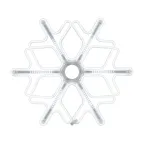 Фигура Снежинка из гибкого неона с эффектом тающих сосулек, 60х60 см, цвет свечения белый | 501-225 | NEON-NIGHT