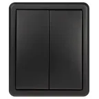 Выключатель Эксперт 11-1205-05 двойной с подсветкой IP20 10АХ-250В ОУ антрацит