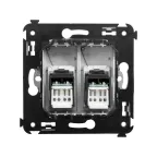 Avanti Компьютерная розетка RJ-45 в стену кат.5e двойная Закаленная сталь