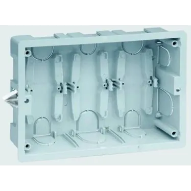 Монтажная коробка на 3 S-модуля Сима Про, скрытый монтаж