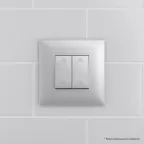 Avanti Выключатель двухклавишный в стену Закаленная сталь