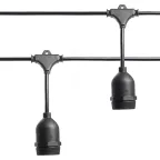 Гирлянда Белт-лайт Евро на подвесах 25м 50 патронов Е27 IP65 черный