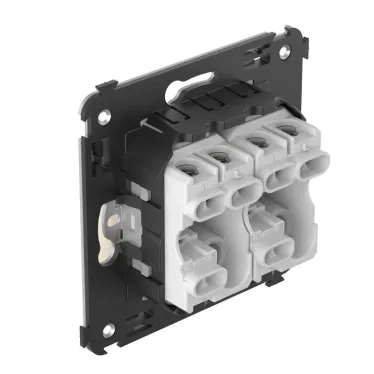 Avanti Выключатель двухклавишный в стену, ''Ванильная дымка''