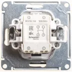 Выключатель одноклавишный, двухполюсный, 10АХ, механизм, черный бархат