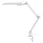 Светильник настольный с лампой PL на струбцине белый NL-201-G23-11W-W