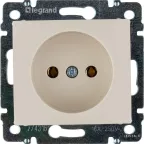 VALENA Розетка без заземления без шторок в рамку слоновая кость