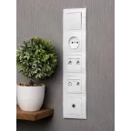 Валенсия рамка 5-местная белая