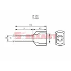 Наконечник штыревой втулочный изолир F-8 мм 2х0.5 кв мм (НШВи(2) 0.5-8хНГи2 0,5-8), REXANT