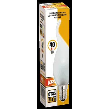 Лампа накаливания CT35 40W E14 frosted свеча на ветру