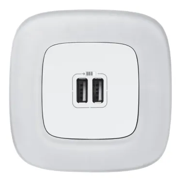 Valena ALLURE Рамка 1 пост Белое стекло универсальная