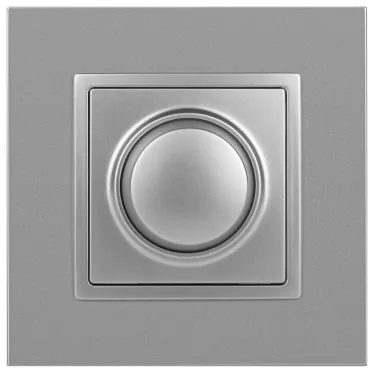 Светорегулятор поворотно-нажимной, 400ВА 230В, Эра Elegance, алюминий,14-4101-03