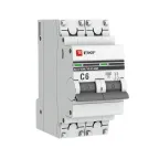 Автоматический выключатель 2P 6А (C) 6кА ВА 47-63M c электромагнитным расцепителем PROxima