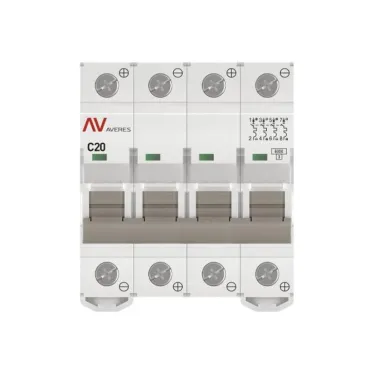 Выключатель автоматический AV-6 DC 4P 20A (C) 6kA AVERES