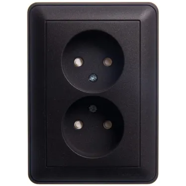 Розетка В59 СУ 2 Я черный бархат