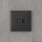 Avanti USB зарядное устройство в стену, , Черный матовый