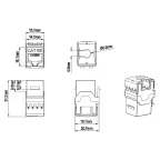 Вставка Keystone Jack RJ-45(8P8C) категория 5e серая