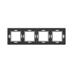 Рамка из алюминия, ''Avanti'', серая, 8 модулей