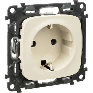 Valena ALLURE Розетка силовая 2К+З 16А 250В винтовые зажимы слоновая кость
