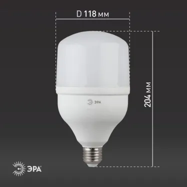 Лампа светодиодная Е27 40Вт колокол холодный дневной свет STD LED POWER T120-40W-6500-E27 E27 / ЭРА