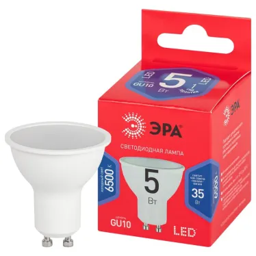 Лампа светодиодная LED MR16-5W-865-GU10 R (диод, софит, 5Вт, хол, GU10) (10/100/2800)