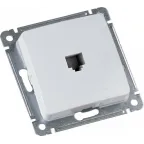 MASTER Розетка телефонная скрытой установки, в рамку, белый