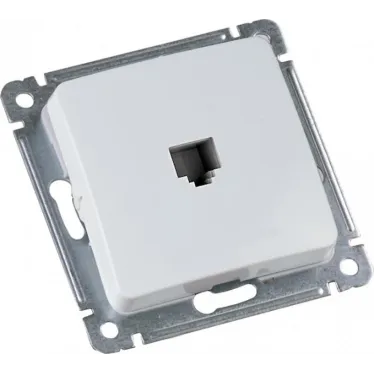 MASTER Розетка телефонная скрытой установки, в рамку, белый