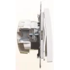 W59 AQUA Переключатель одноклавишный, 10АХ, IP44, механизм, белый