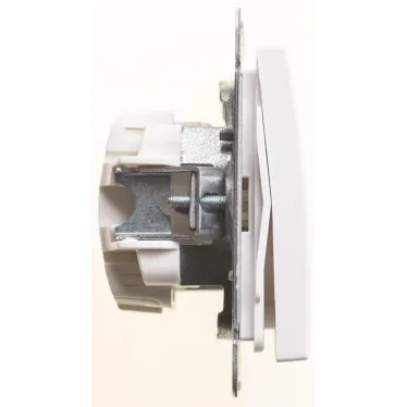 W59 AQUA Переключатель одноклавишный, 10АХ, IP44, механизм, белый