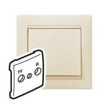 VALENA Панель лицевая выключателя телевизионного TV-FM слоновая кость