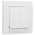 Выключатель Минск 2-клавишный СП 10А белый