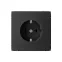 ARTGALLERY розетка с заземлением, 16А, механизм, карбон