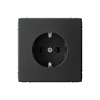 ARTGALLERY розетка с заземлением, 16А, механизм, карбон