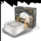 Светильник светодиодный ДБО 6 Вт 350 лм 3000К Белый IP20 105х105х40мм Алюминий Backlight Gauss