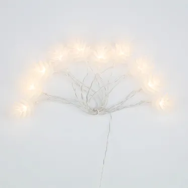 Гирлянда светодиодная Шишки 1,5 м, 10 LED, прозрачный ПВХ, цвет свечения теплый белый, 2 х АА (батарейки не в комплекте) | 303-098 | NEON-NIGHT