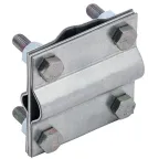 Зажим заземления крестообразный стержень-полоса/пруток оцинкованная сталь