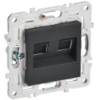 SKANDY Розетка компьютерная двойная RJ45 кат.6 SK-K04G графит IEK