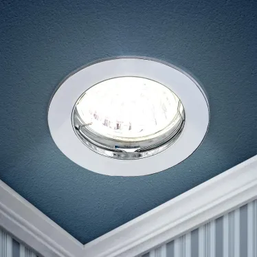 Светильник литой простой MR16,12V, 50W сатин никель KL1 SN