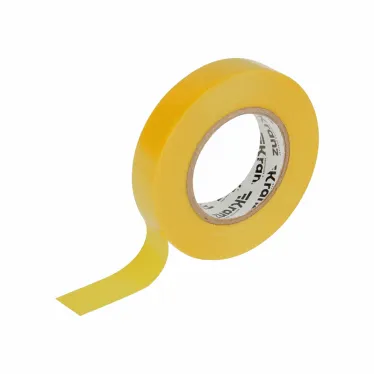 Изолента ПВХ 0.13х15 мм, 25 м, желтая | KR-09-2102 | Kranz
