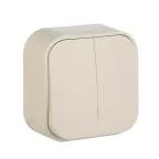 Переключатель 2 направления 2 клавиши слоновая кость