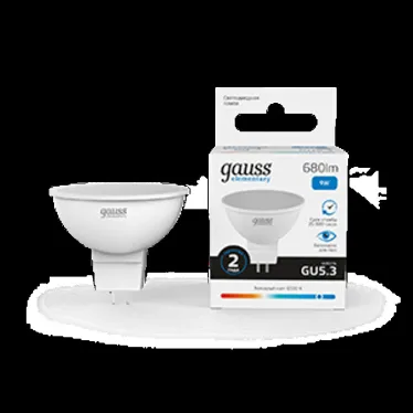 Лампа светодиодная LED 9 Вт 680 лм 6500К софит MR16 холодный GU5.3 AC 220В Elementary Gauss
