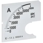 Шкала сменная для амперметра Э47 5000/5А класс точности 1,5 72х72мм