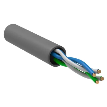 Витая пара U/UTP кат 5E 2х2х0.52 PVC серый 305м РФ/С