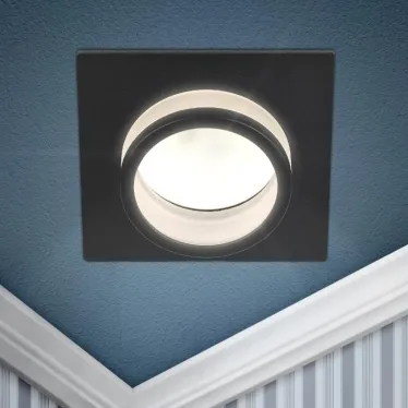 Встраиваемый светильник алюминиевый KL88 BK MR16/GU5.3 черный