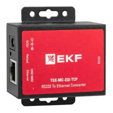 Преобразователь 1-портовый RS-232 в Ethernet, EKF, MC-232-TCP TSX EKF