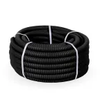 Труба гофрированная ПНД легкая безгалогенная (HF) стойкая к ультрафиолету с зондом д25 (50м/2600м уп/пал)