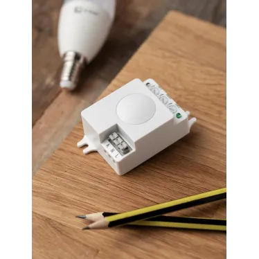 Датчик движения микроволновый белый 1200Вт 360гр. до 8м IP20 MW-706